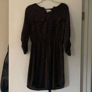 Black polka dot dress